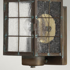 Quintiesse Nantucket Outdoor Medium Wall Lantern in Aged Brass