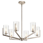 Quintiesse Nye 6 Light Chandelier in Classic Pewter