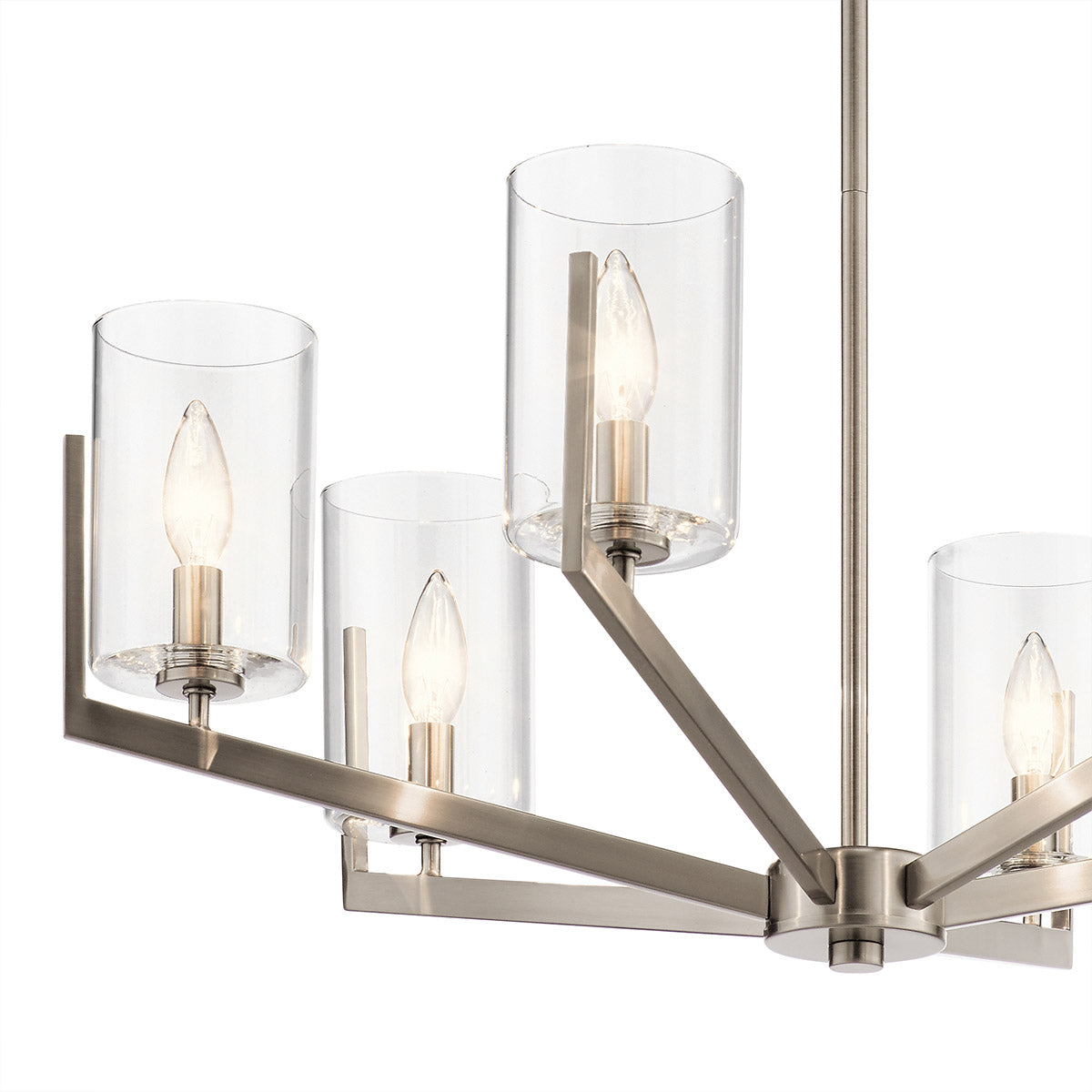 Quintiesse Nye 6 Light Chandelier in Classic Pewter