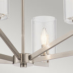 Quintiesse Nye 6 Light Chandelier in Classic Pewter