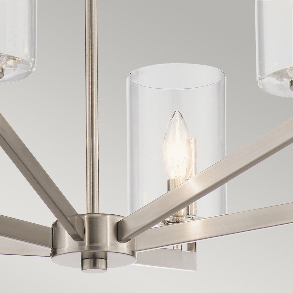 Quintiesse Nye 6 Light Chandelier in Classic Pewter