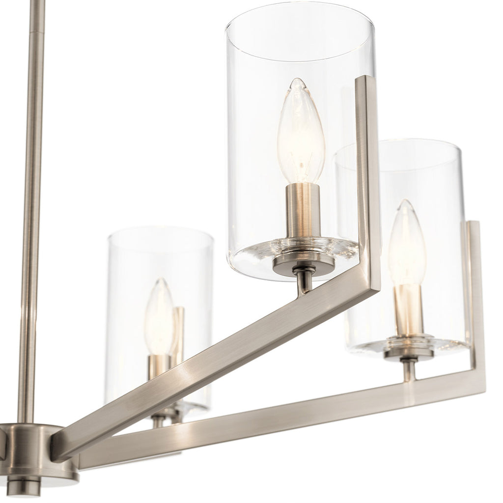 Quintiesse Nye 6 Light Chandelier in Classic Pewter