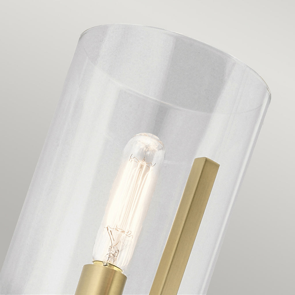 Quintiesse Nye Wall Light in Brushed Natural Brass