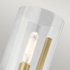 Quintiesse Nye Wall Light in Brushed Natural Brass