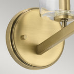 Quintiesse Nye Wall Light in Brushed Natural Brass