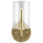 Quintiesse Nye Wall Light in Brushed Natural Brass