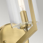 Quintiesse Nye Wall Light in Brushed Natural Brass