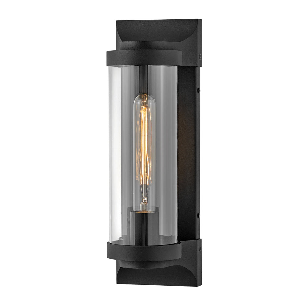 Quintiesse Pearson Outdoor Medium Wall Lantern in Textured Black