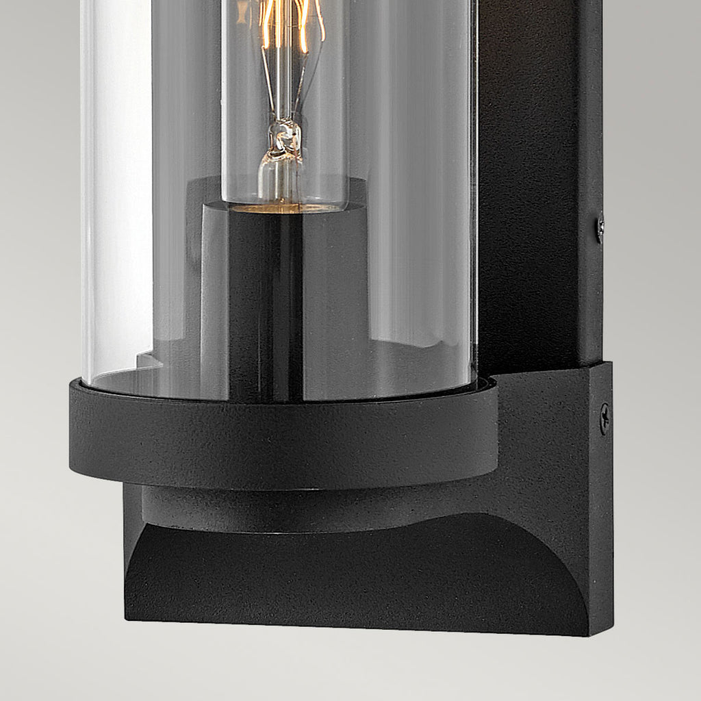 Quintiesse Pearson Outdoor Medium Wall Lantern in Textured Black