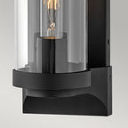 Quintiesse Pearson Outdoor Medium Wall Lantern in Textured Black