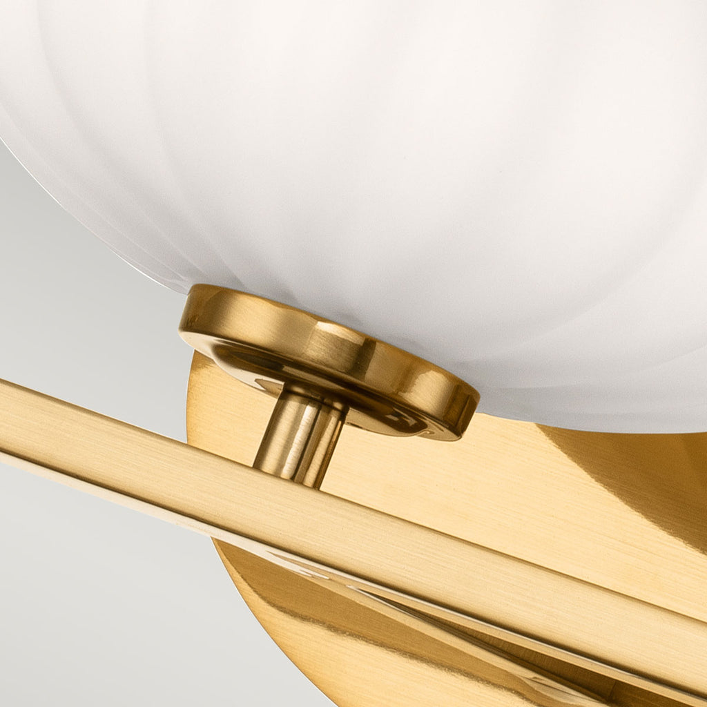 Quintiesse Pim Bathroom 3 Light Wall Light in Fox Gold