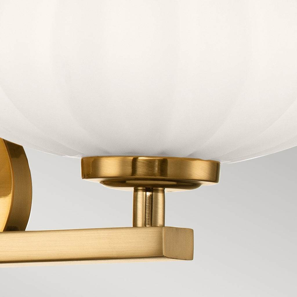 Quintiesse Pim Bathroom 3 Light Wall Light in Fox Gold