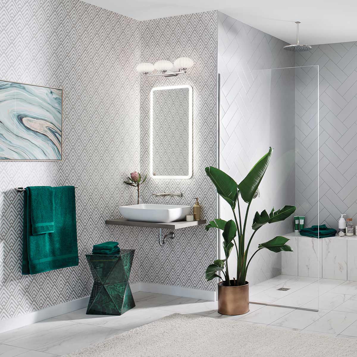 Quintiesse Pim Bathroom 3 Light Wall Light in Polished Chrome