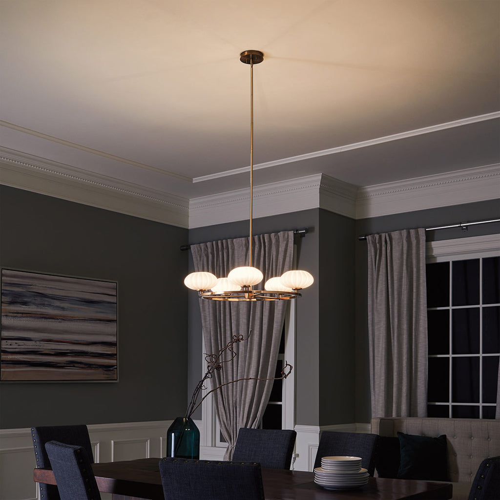 Quintiesse Pim Bathroom 5 Light Chandelier  in Fox Gold
