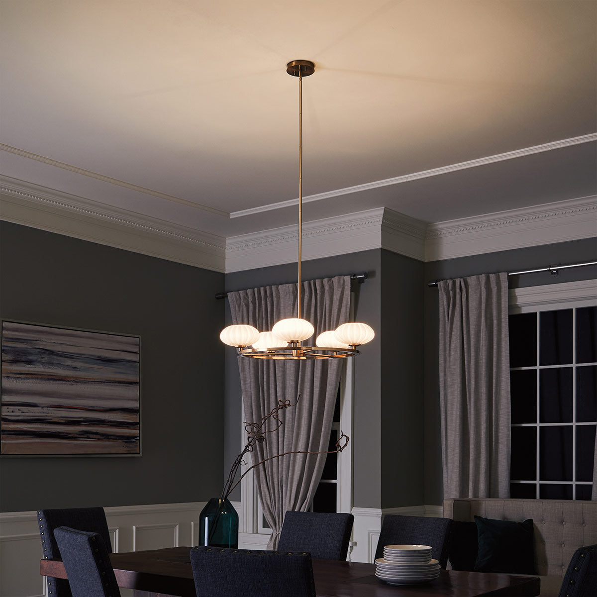 Quintiesse Pim Bathroom 5 Light Chandelier  in Fox Gold