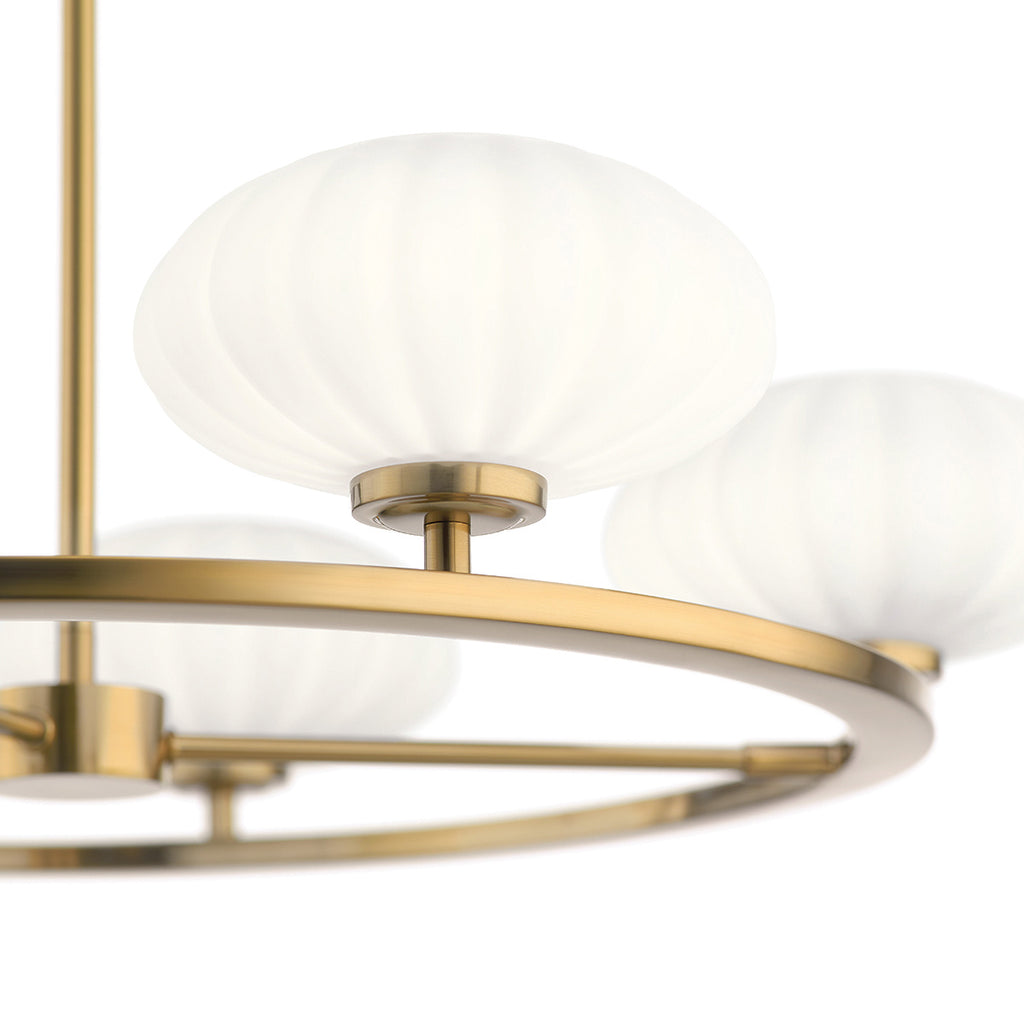 Quintiesse Pim Bathroom 5 Light Chandelier  in Fox Gold