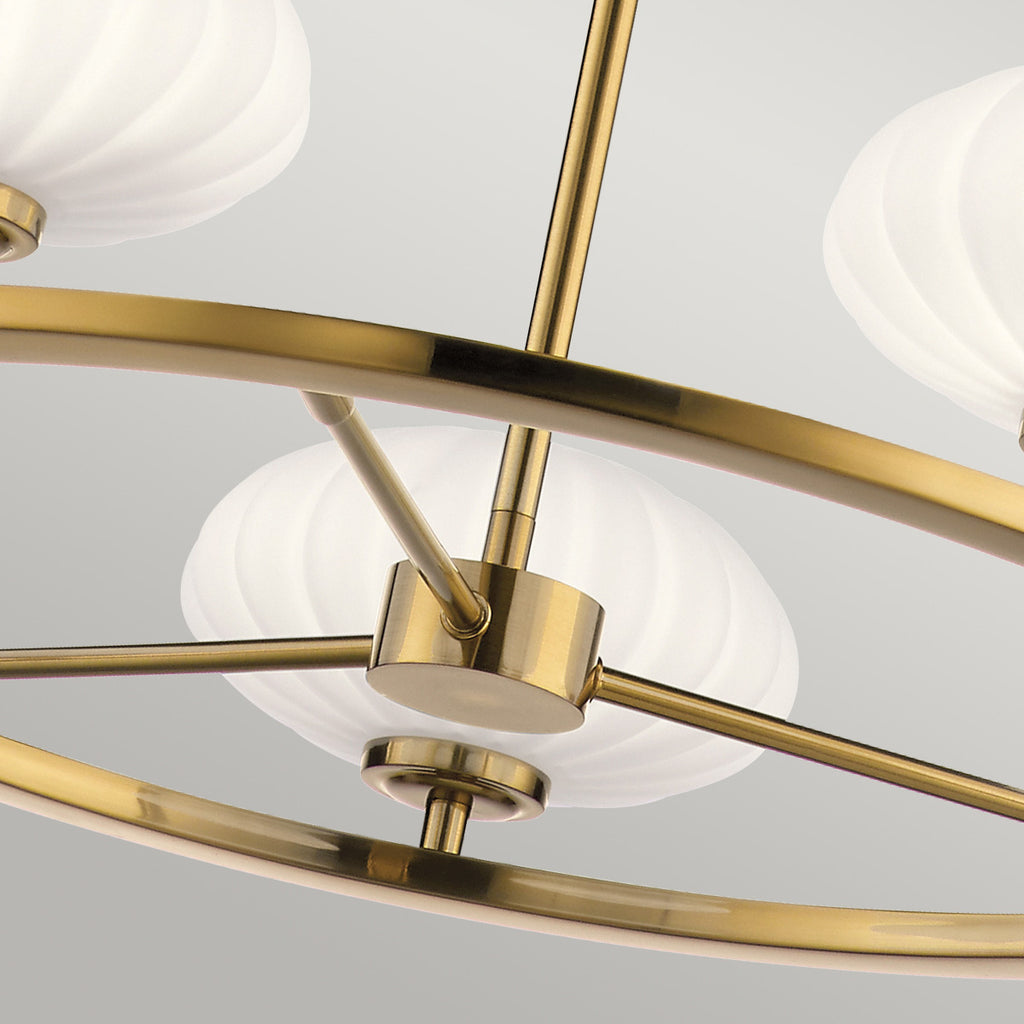 Quintiesse Pim Bathroom 5 Light Chandelier  in Fox Gold