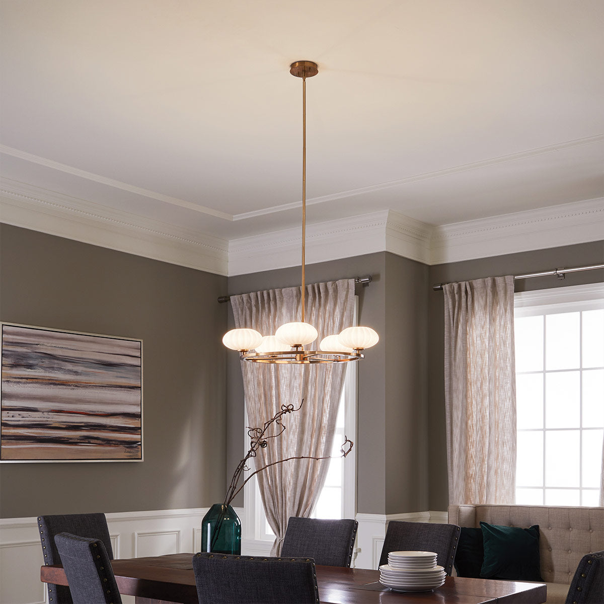 Quintiesse Pim Bathroom 5 Light Chandelier  in Fox Gold