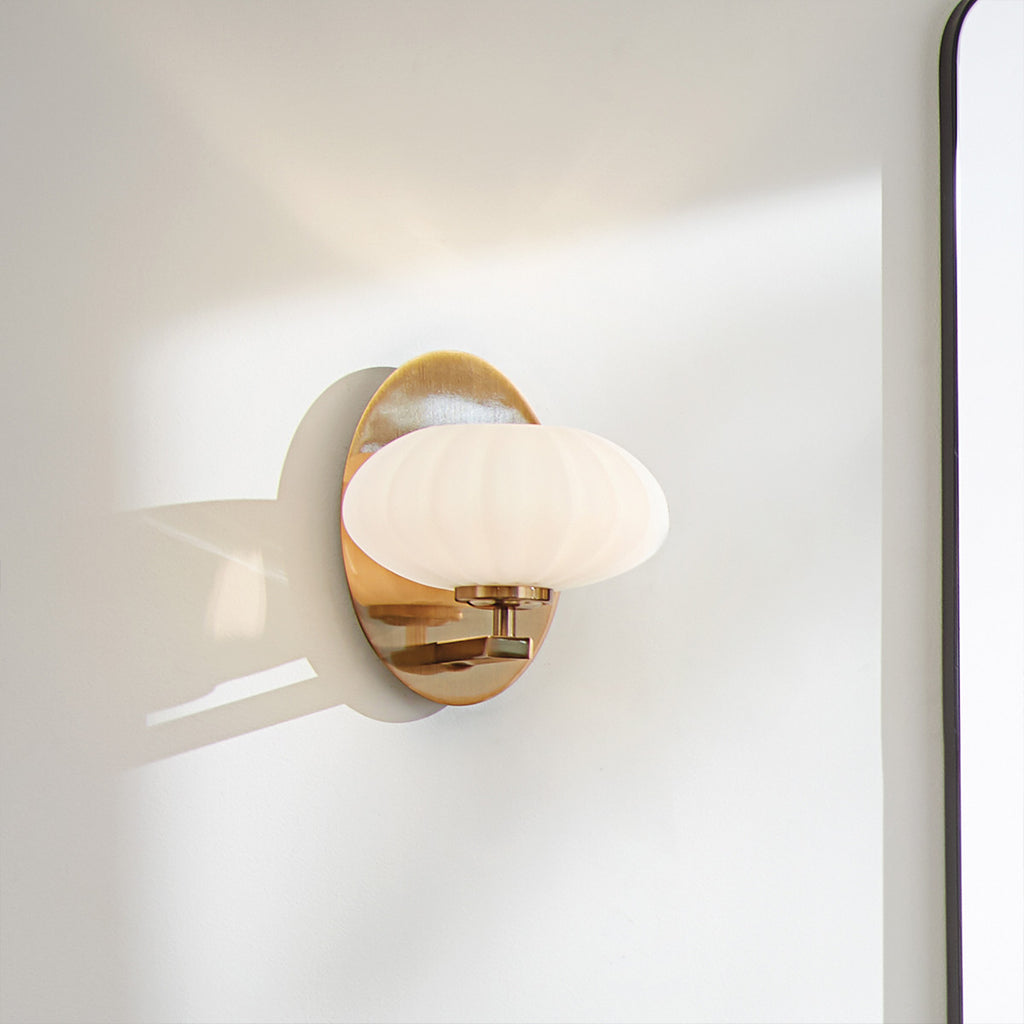 Quintiesse Pim Bathroom Wall Light in Fox Gold