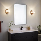 Quintiesse Pim Bathroom Wall Light in Fox Gold