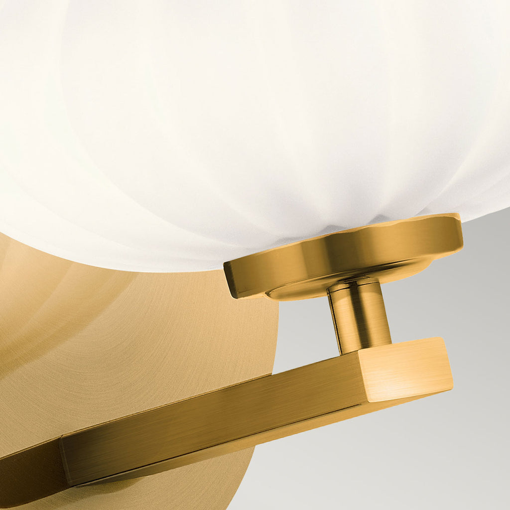 Quintiesse Pim Bathroom Wall Light in Fox Gold