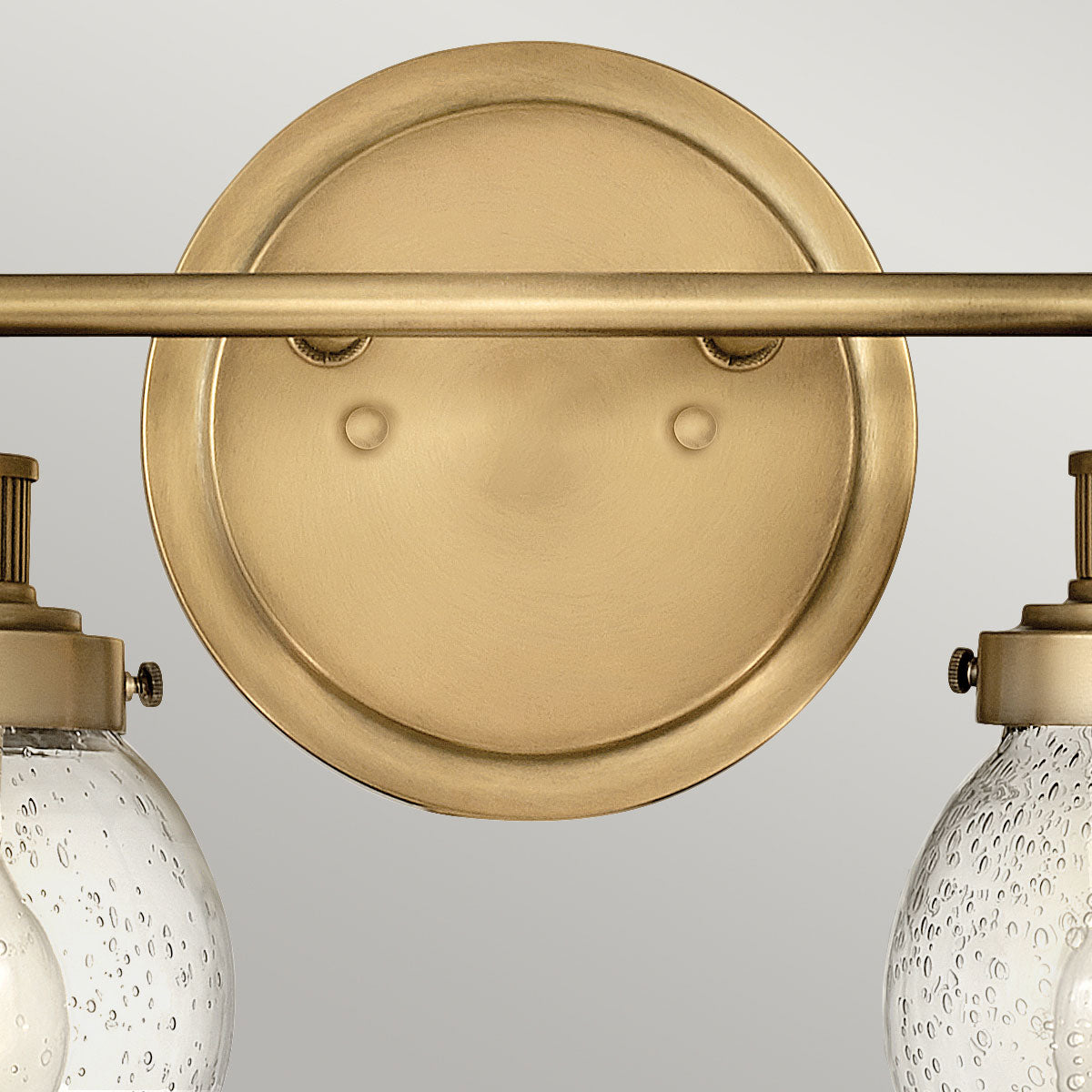 Quintiesse Poppy Bathroom 2 Light Wall Light in Heritage Brass