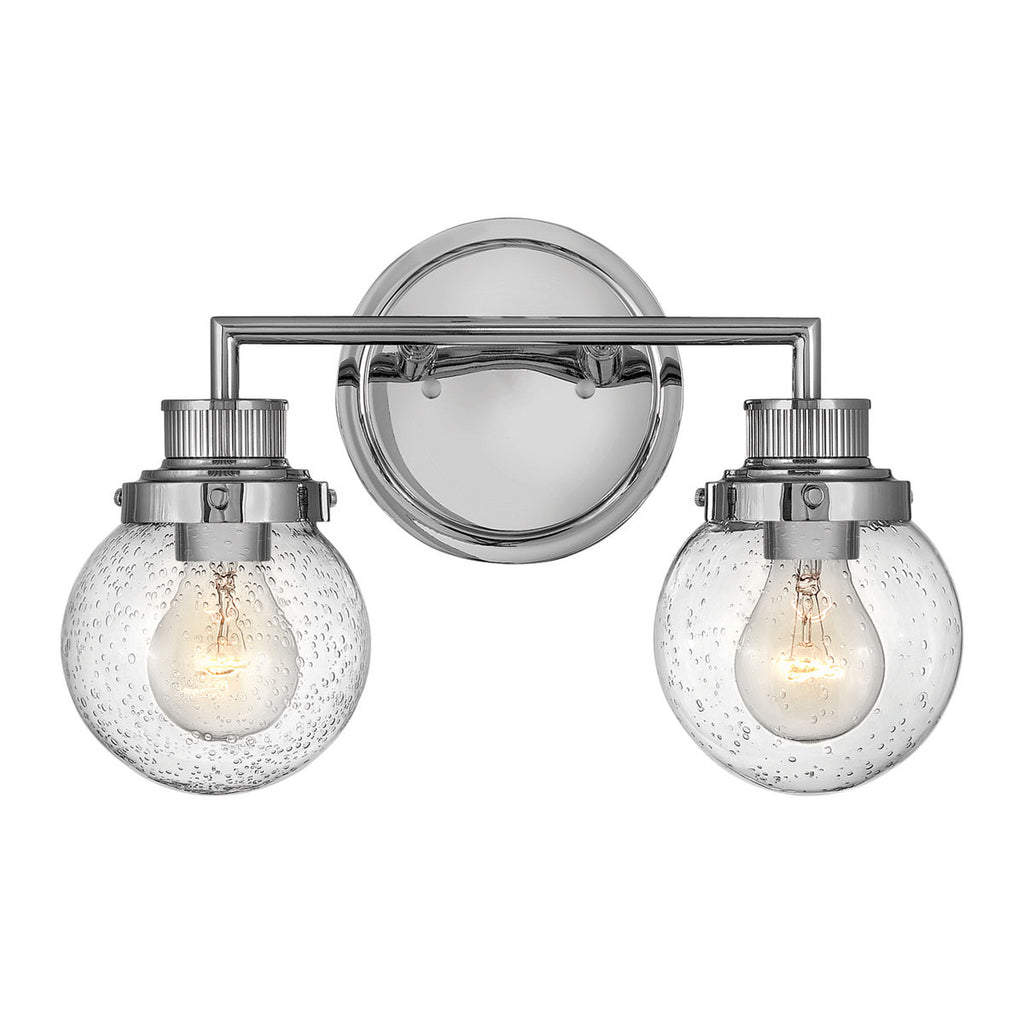 Quintiesse Poppy Bathroom 2 Light Wall Light in Polished Chrome