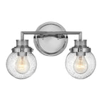 Quintiesse Poppy Bathroom 2 Light Wall Light in Polished Chrome