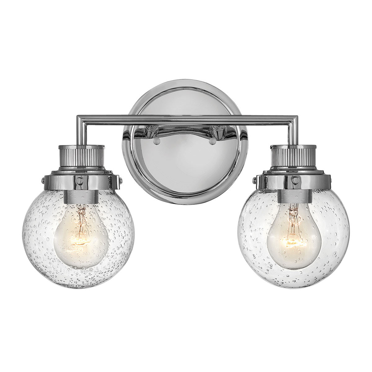 Quintiesse Poppy Bathroom 2 Light Wall Light in Polished Chrome