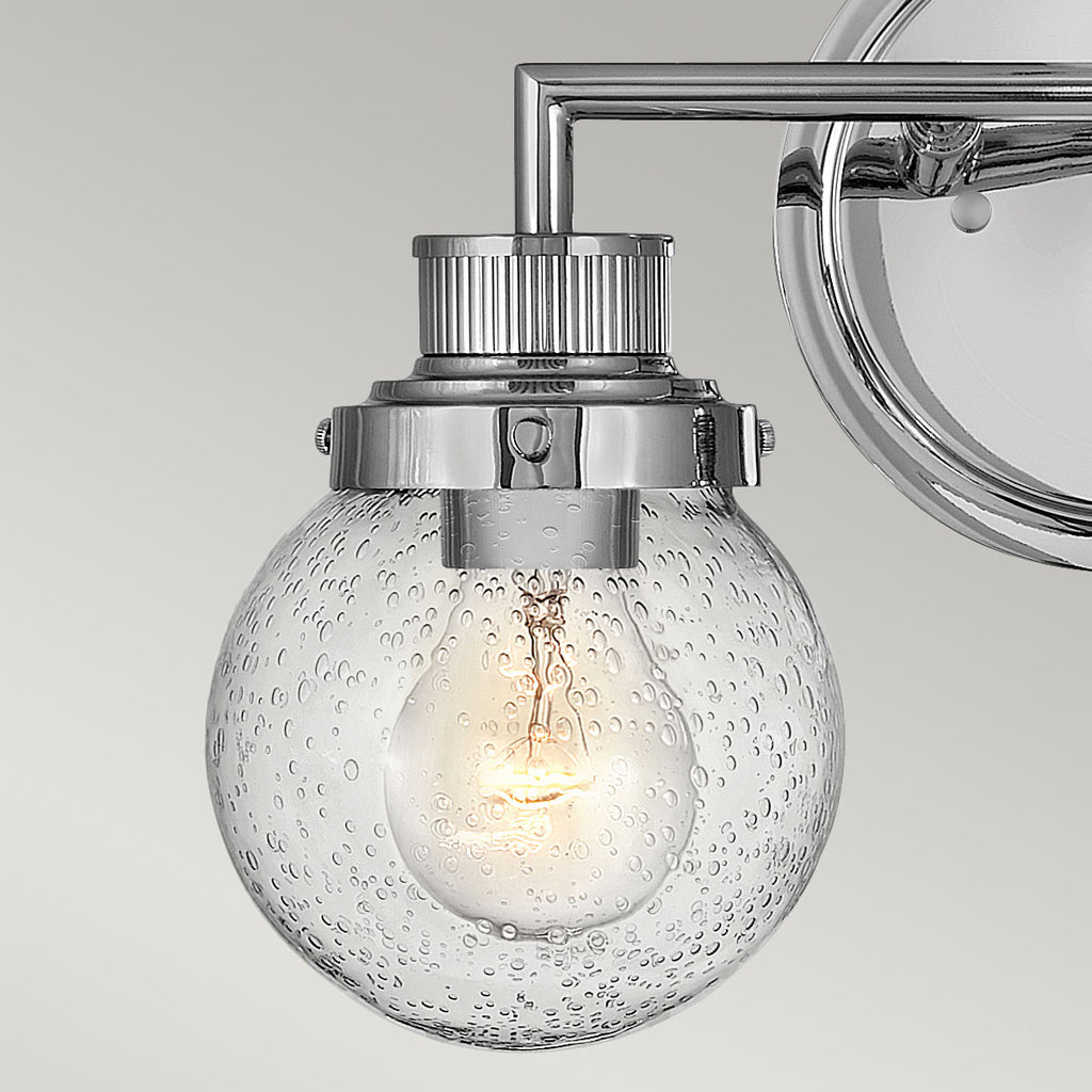 Quintiesse Poppy Bathroom 2 Light Wall Light in Polished Chrome