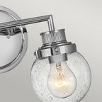 Quintiesse Poppy Bathroom 2 Light Wall Light in Polished Chrome