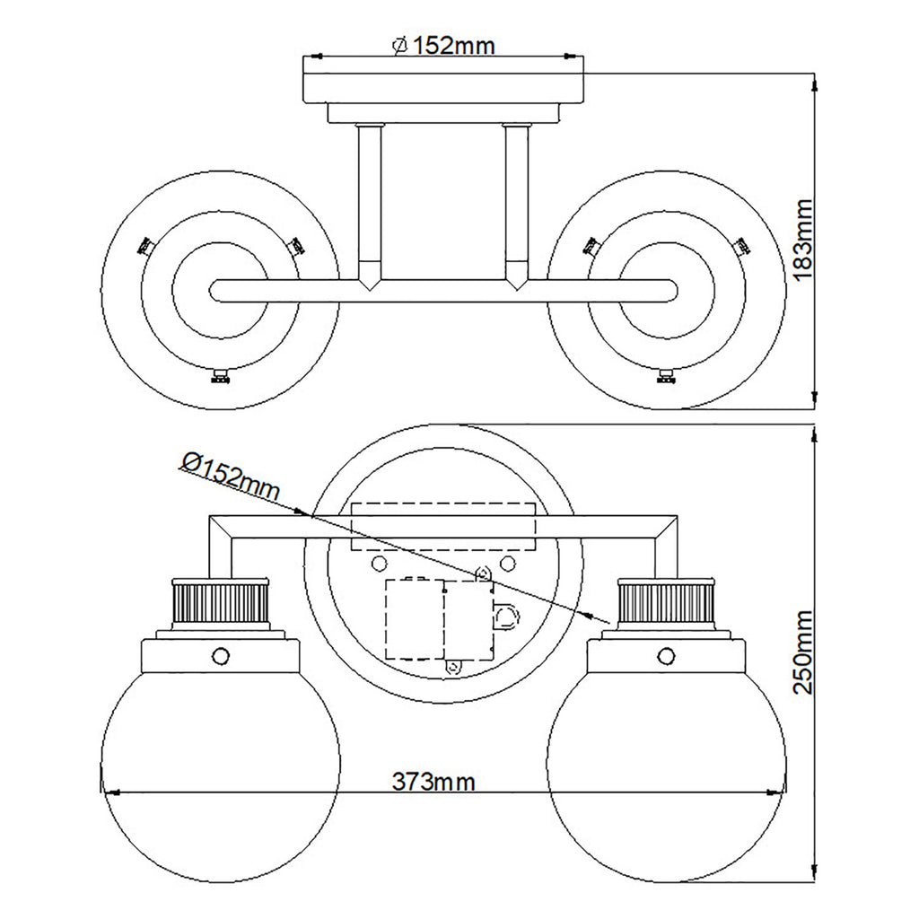 Quintiesse Poppy Bathroom 2 Light Wall Light in Polished Chrome