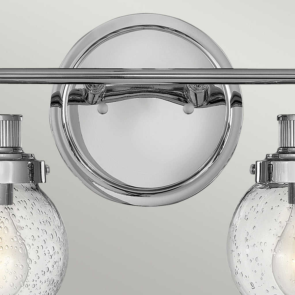 Quintiesse Poppy Bathroom 2 Light Wall Light in Polished Chrome
