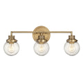 Quintiesse Poppy Bathroom 3 Light Wall Light in Heritage Brass