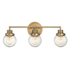 Quintiesse Poppy Bathroom 3 Light Wall Light in Heritage Brass