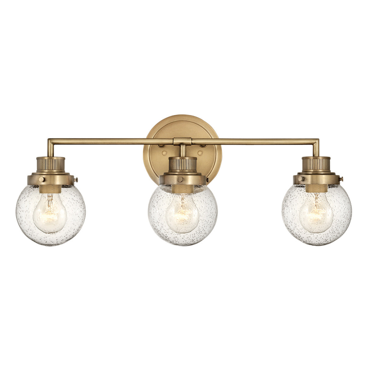 Quintiesse Poppy Bathroom 3 Light Wall Light in Heritage Brass