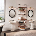 Quintiesse Poppy Bathroom 3 Light Wall Light in Heritage Brass