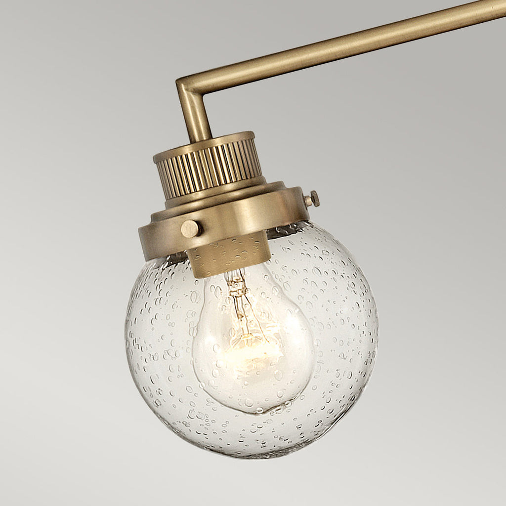 Quintiesse Poppy Bathroom 3 Light Wall Light in Heritage Brass
