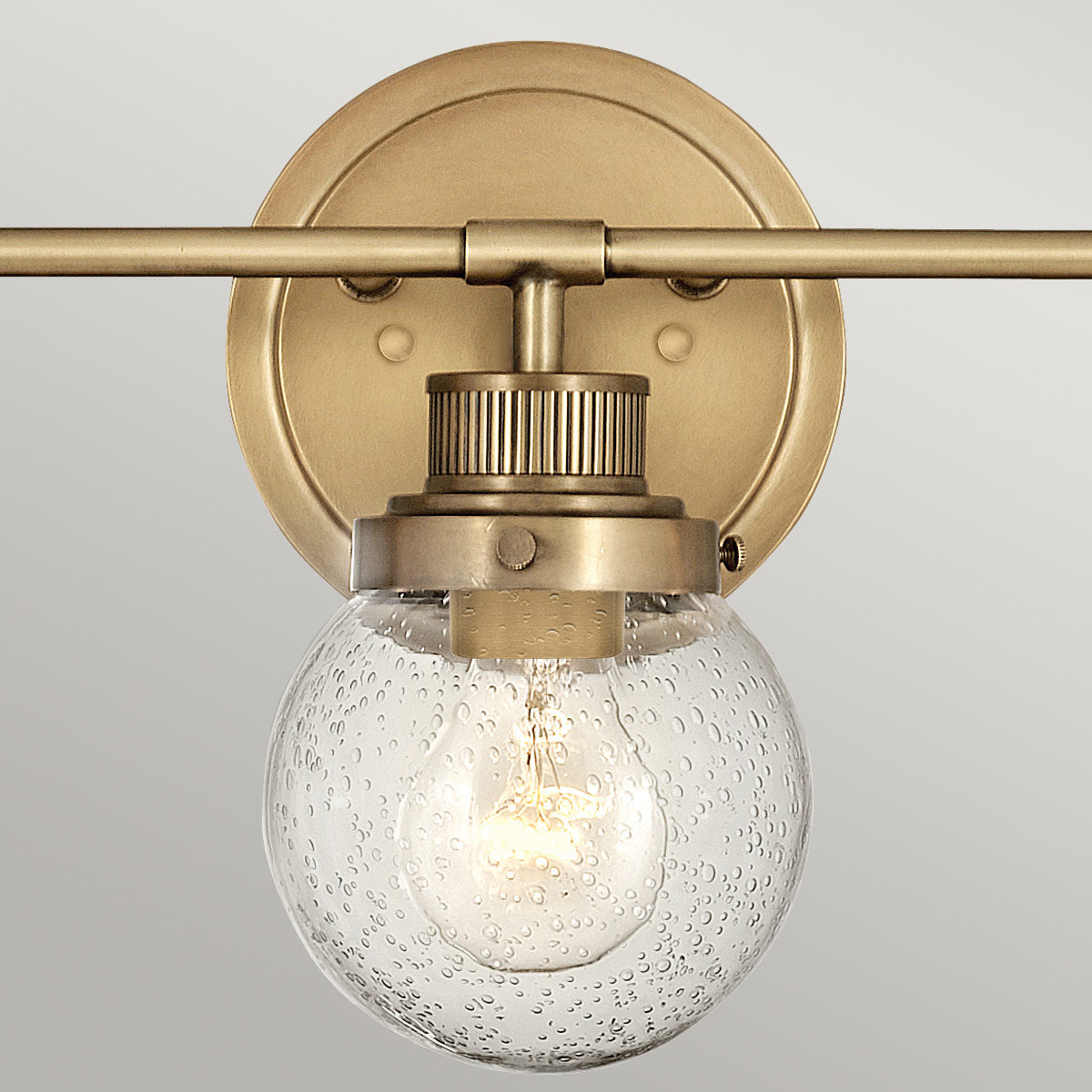 Quintiesse Poppy Bathroom 3 Light Wall Light in Heritage Brass
