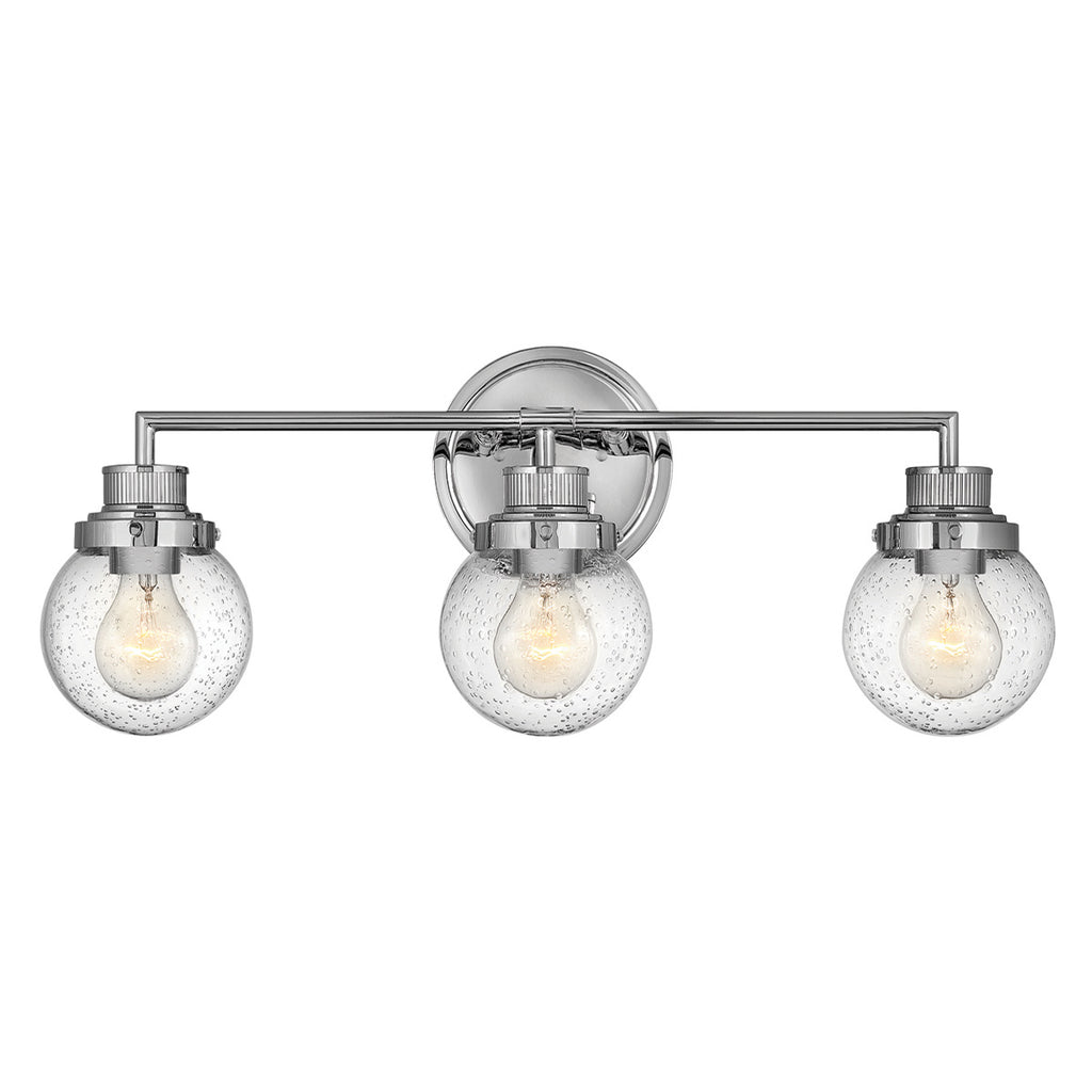 Quintiesse Poppy Bathroom 3 Light Wall Light in Polished Chrome