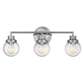 Quintiesse Poppy Bathroom 3 Light Wall Light in Polished Chrome