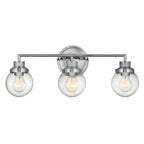 Quintiesse Poppy Bathroom 3 Light Wall Light in Polished Chrome