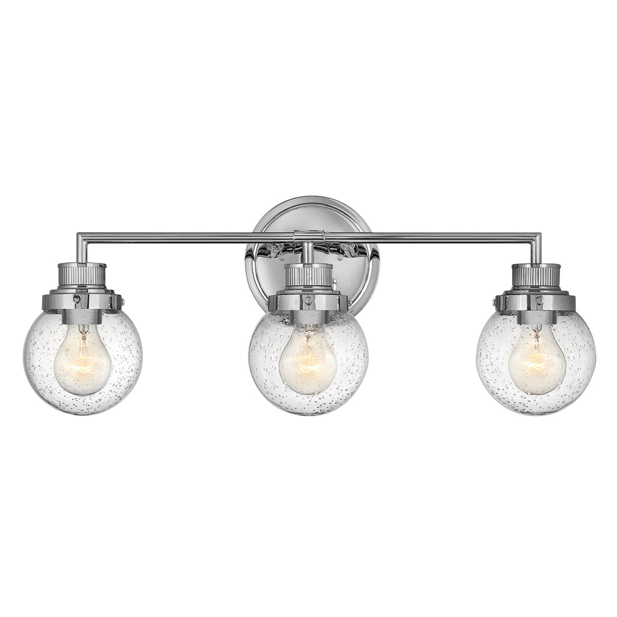 Quintiesse Poppy Bathroom 3 Light Wall Light in Polished Chrome