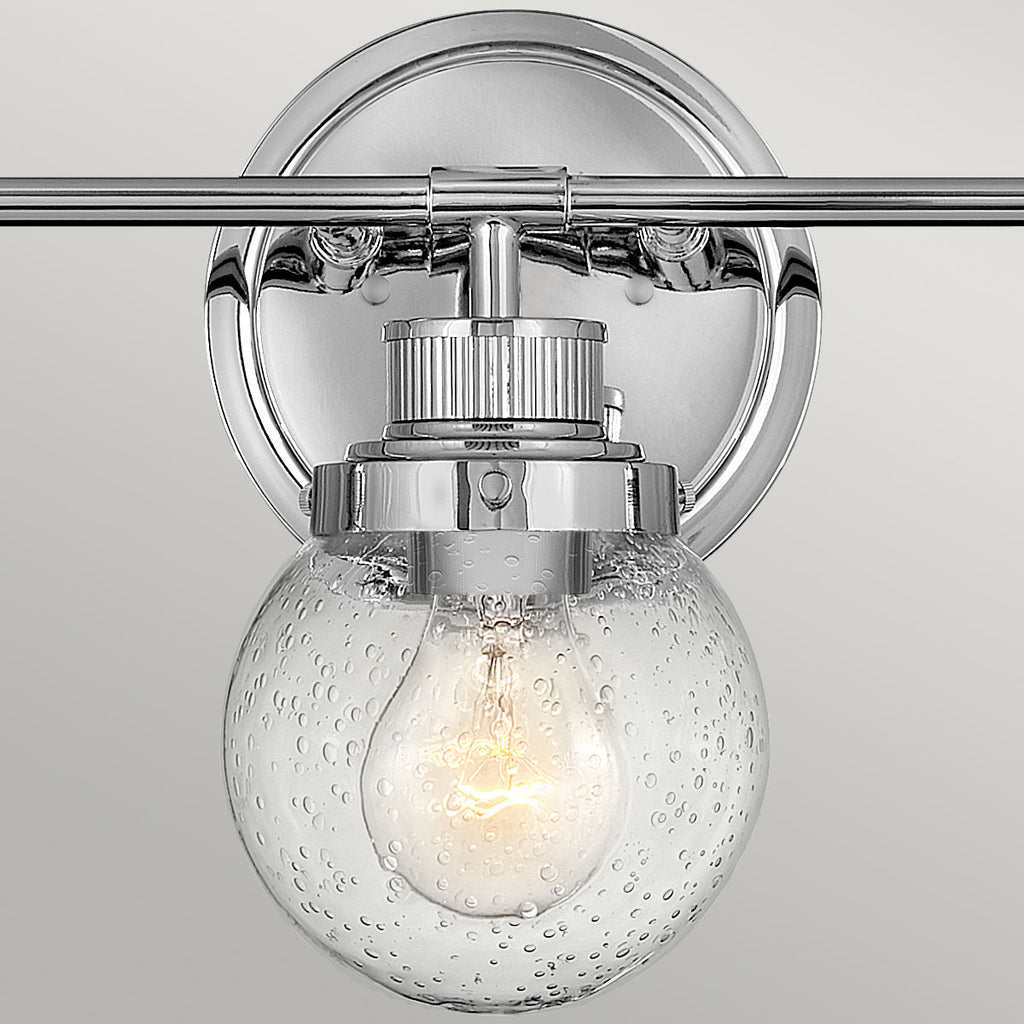 Quintiesse Poppy Bathroom 3 Light Wall Light in Polished Chrome