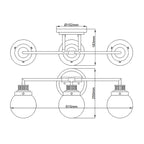 Quintiesse Poppy Bathroom 3 Light Wall Light in Polished Chrome