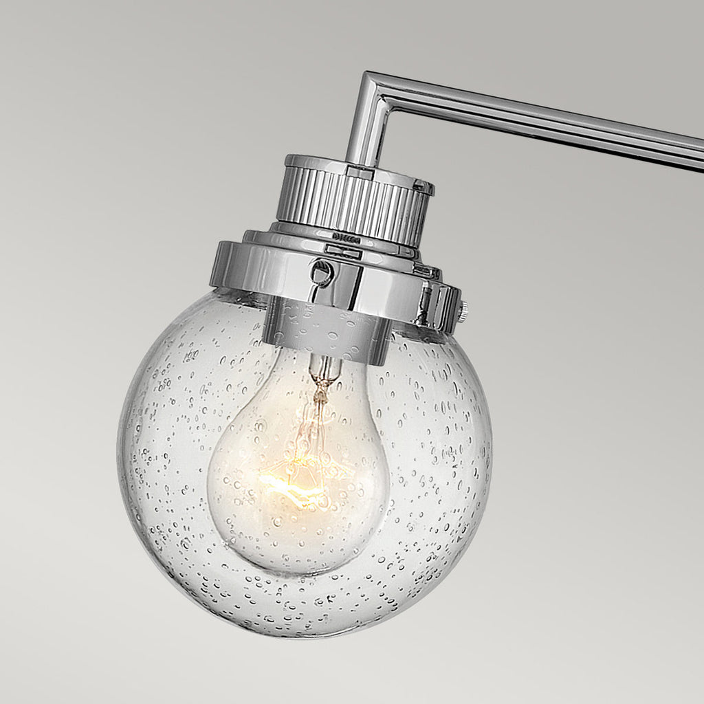 Quintiesse Poppy Bathroom 3 Light Wall Light in Polished Chrome