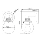 Quintiesse Poppy Bathroom Wall Light in Polished Chrome
