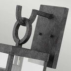 Quintiesse Porter Outdoor Large Wall Lantern in Aged Zinc