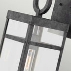 Quintiesse Porter Outdoor Large Wall Lantern in Aged Zinc