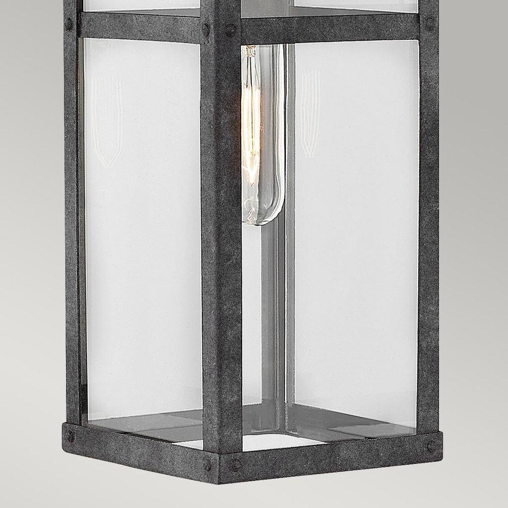 Quintiesse Porter Outdoor Medium Wall Lantern in Aged Zinc